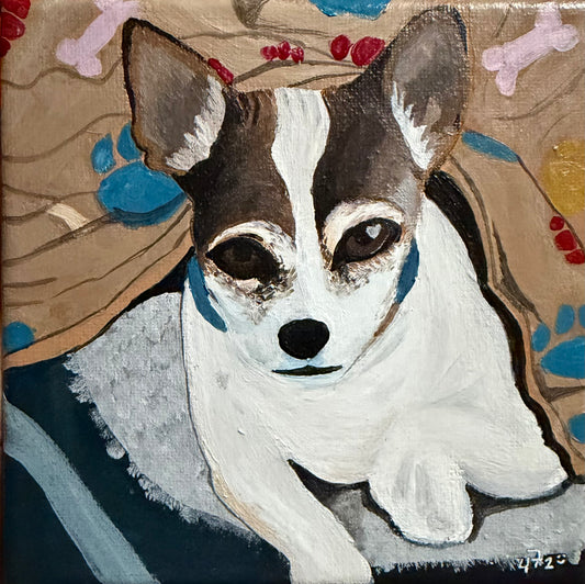 Custom Pet Portrait (Square Canvas)
