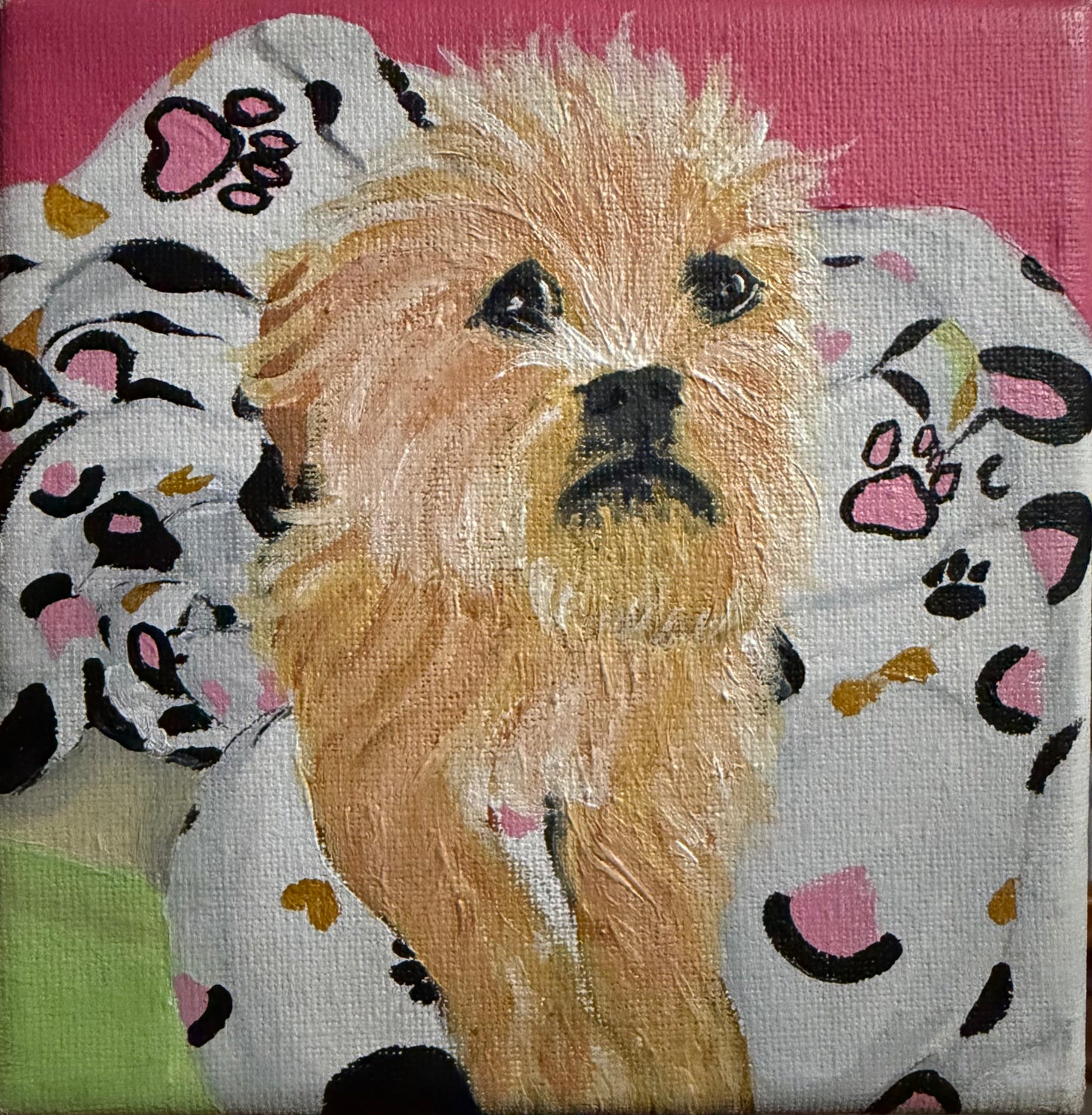 Custom Pet Portrait (Square Canvas)