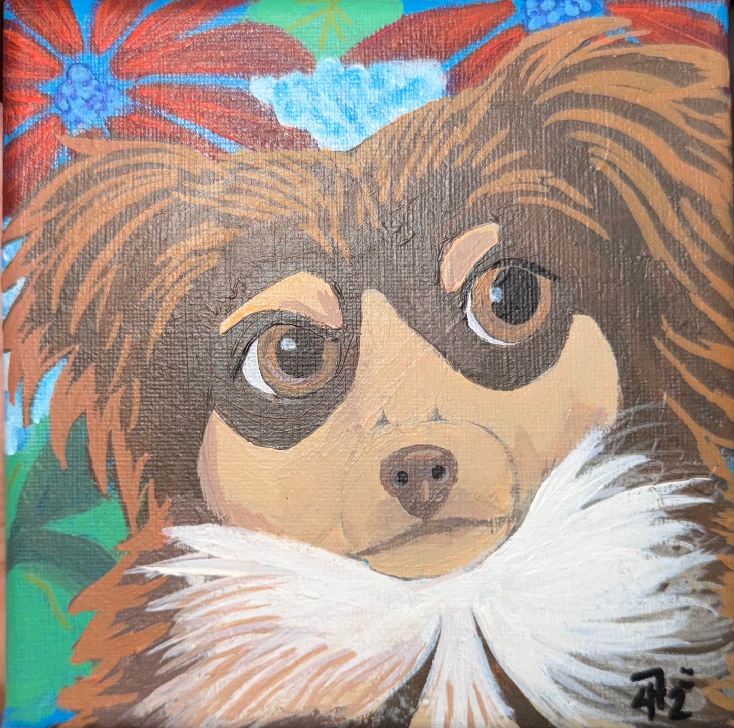 Custom Pet Portrait (Square Canvas)